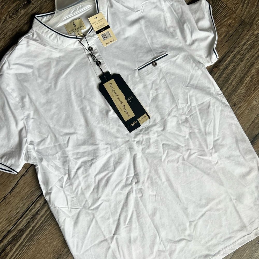Scott James England Men's Luxury Fashion Shirt LARGE